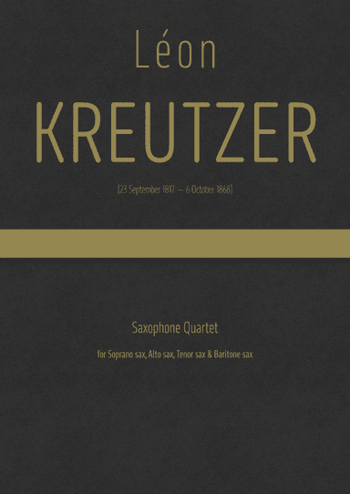 Kreutzer - Saxophone Quartet, 4 saxophones (SATB) (arr. J.G. Cucó Barber)
