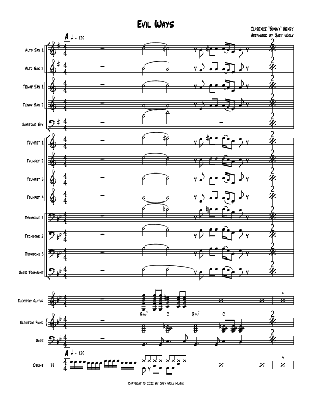 Evil Ways (arr. Gary Wolk)