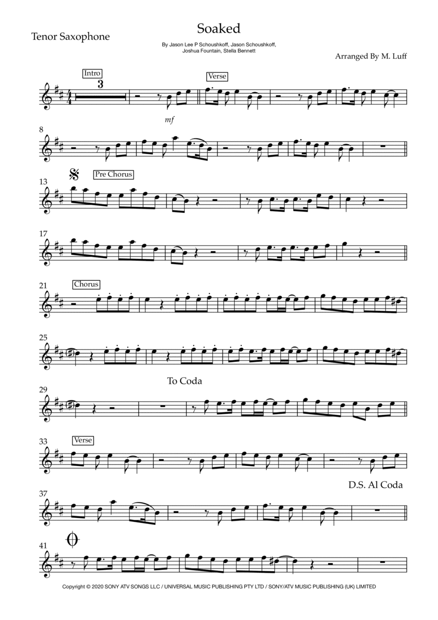 Soaked (arr. Matt Luff)