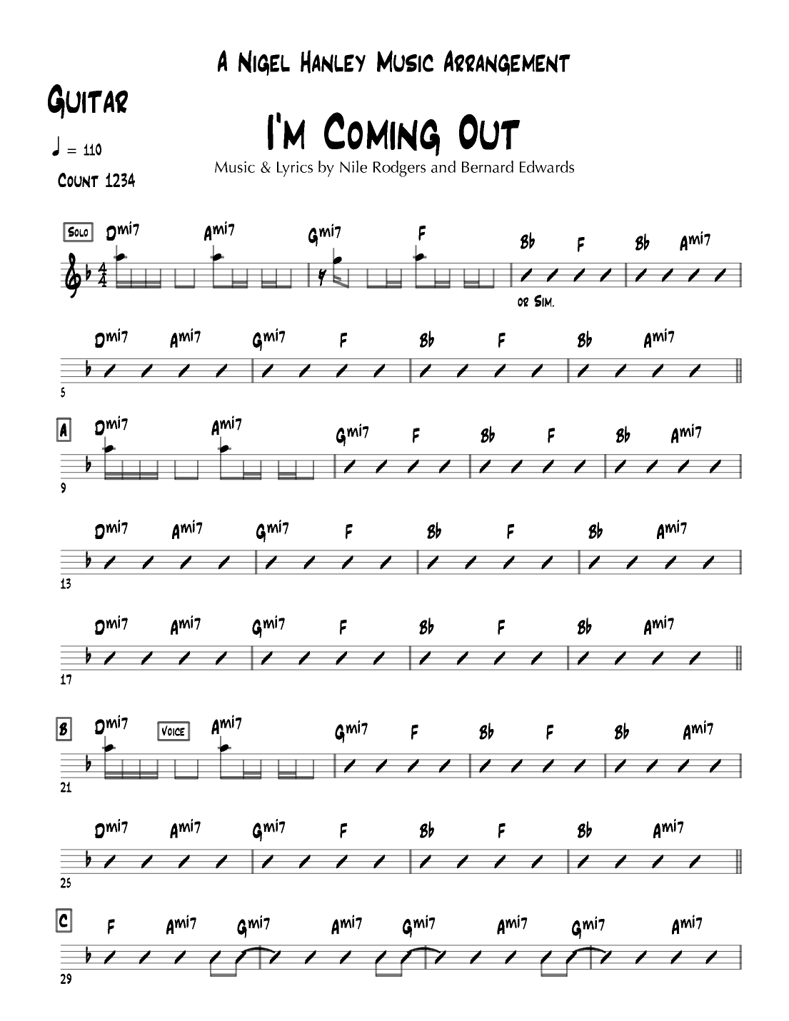 I'm Coming Out (arr. Nigel Hanley)