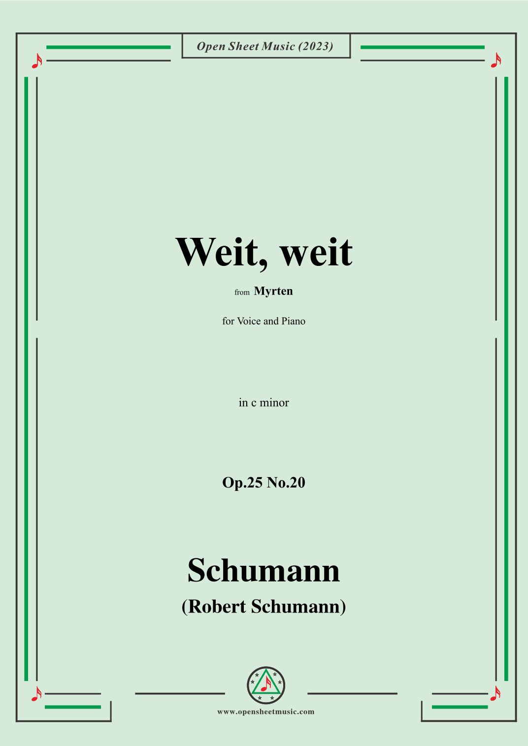 R. Schumann-Weit,weit,Op.25 No.20,from Myrten,in c minor (arr. OSM Press)