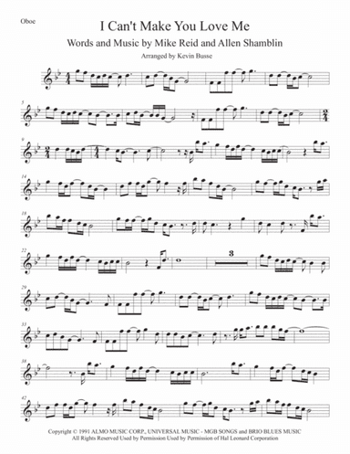 I Can't Make You Love Me (arr. Kevin Busse)