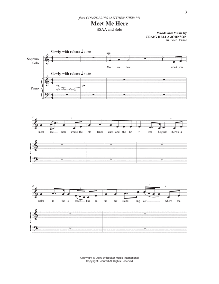 Meet Me Here (arr. Peter Dennee)
