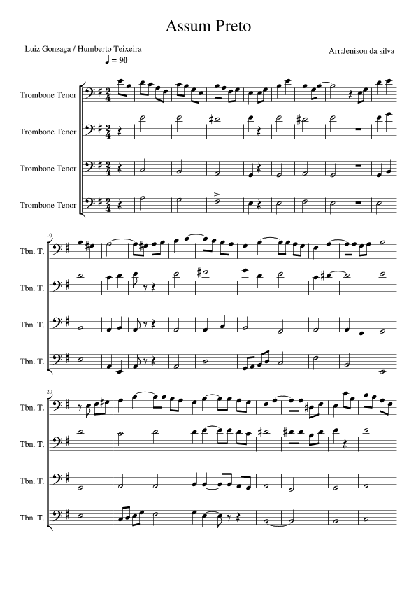 Assum preto (arr. Jenison da Silva)