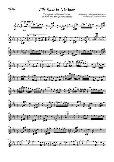 Fur Elise (arr. Zachary Corbett)
