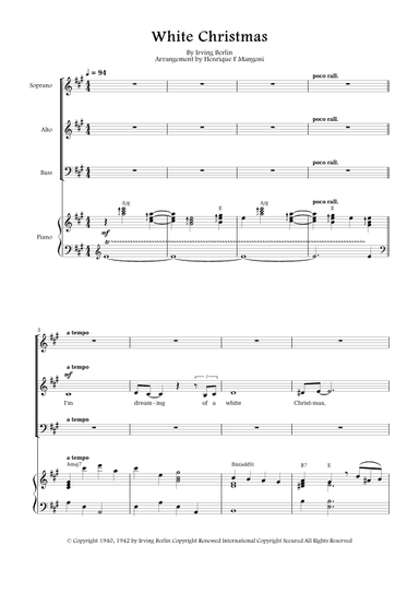 White Christmas (arr. Henrique F Mangoni)