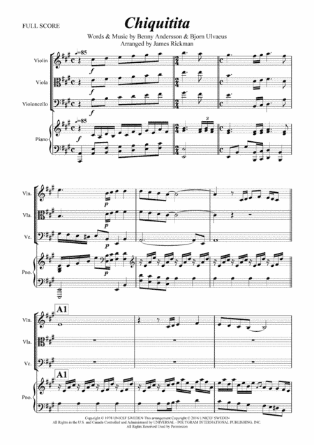 Chiquitita (arr. James Rickman)
