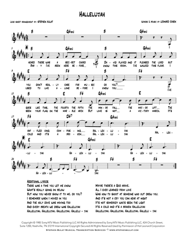 Hallelujah (arr. Stephen Bulat)