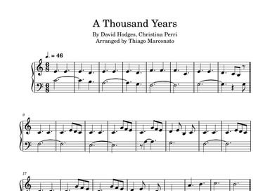 A Thousand Years (arr. Thiago Marconato)