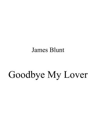 Goodbye My Lover (arr. Ene Nixon)