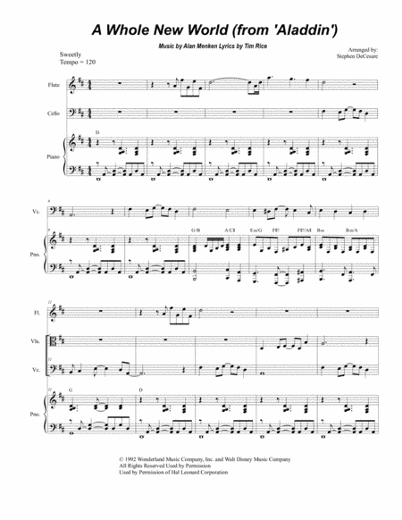 A Whole New World (from 'Aladdin') (arr. Stephen DeCesare)