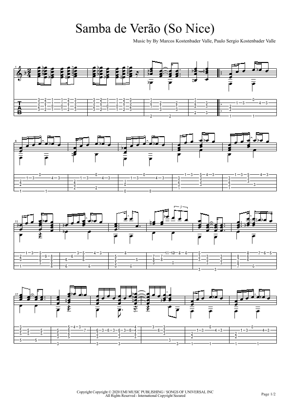 Samba De Verao (arr. Anderson Branco)