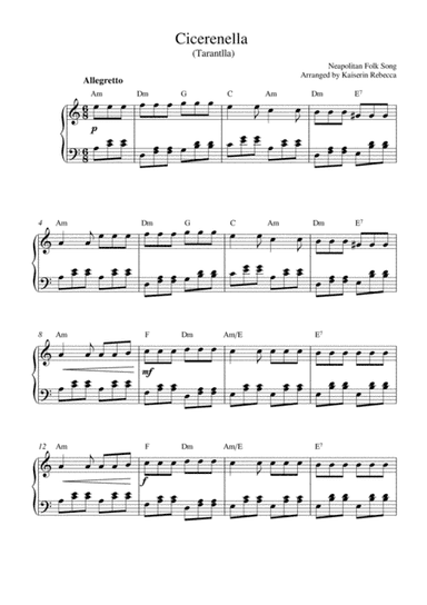 Cicerenella (Tarantlla) (arr. Kaiserin Rebecca)