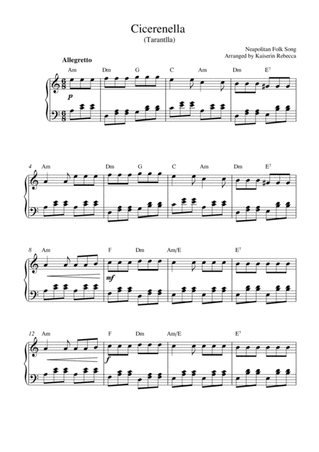 Cicerenella (Tarantlla) (arr. Kaiserin Rebecca)