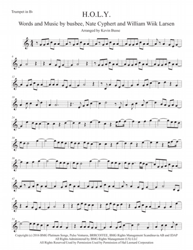 H.O.L.Y. (arr. Kevin Busse)