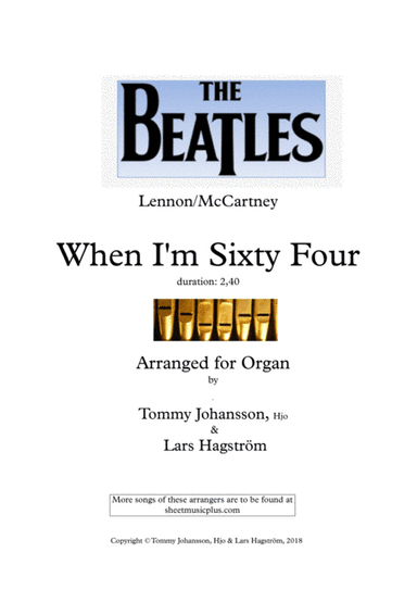 When I'm Sixty-four (arr. Tommy Johansson, Lars Hagström)