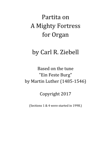 Partita on A Mighty Fortress (arr. CRZ Press)