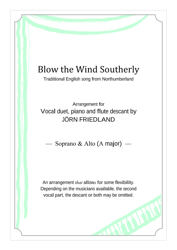 Blow the Wind Southerly (arr. Jörn Friedland)