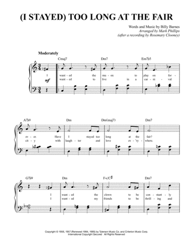 (i Stayed) Too Long At The Fair (arr. Mark Phillips)