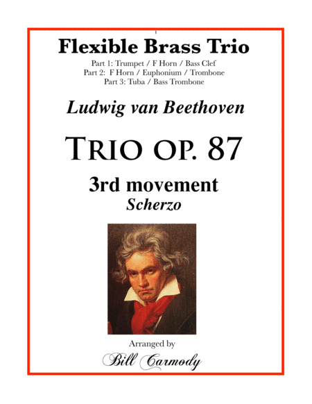 Beethoven Trio op 87, mvt. 3 Scherzo (arr. Bill Carmody)