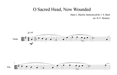 O Sacred Head, Now Wounded (Viola Solo) (arr. B. C. Dockery)