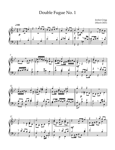 Double Fugue No 1