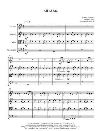 All Of Me (arr. Alicia S.)