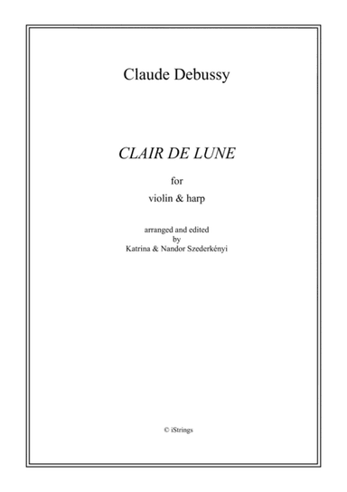 Clair de Lune for violin & harp (arr. N Szederkenyi)