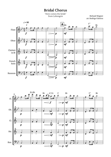 Bridal Chorus (Here Comes The Bride) (arr. Rodrigo Faleiros)