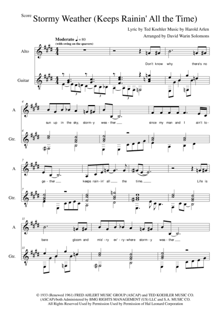 Stormy Weather (arr. David Warin Solomons)