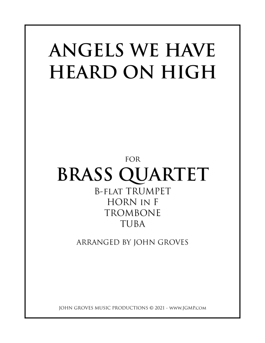 Angels We Have Heard On High - Brass Quartet (arr. John Groves)