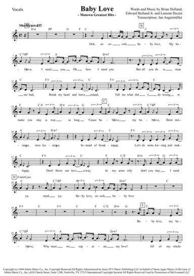 Baby Love (arr. Jan Angermüller)