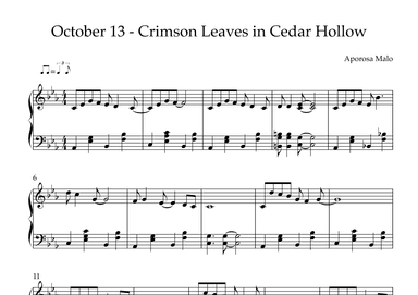 October 13 - Crimson Leaves in Cedar Hollow