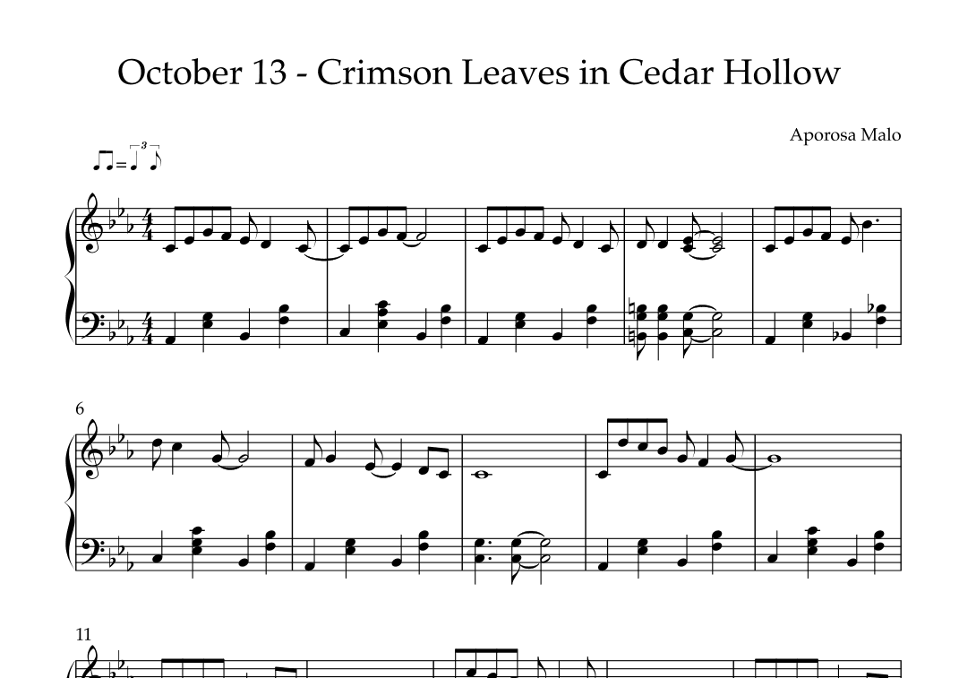 October 13 - Crimson Leaves in Cedar Hollow