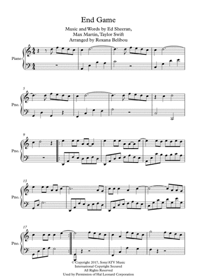 End Game (arr. Roxana Belibou)