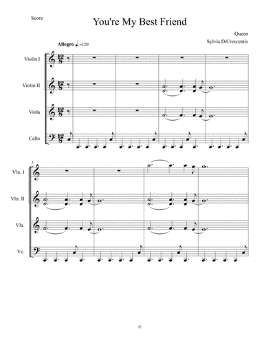 You're My Best Friend (arr. Sylvia DiCrescentis)