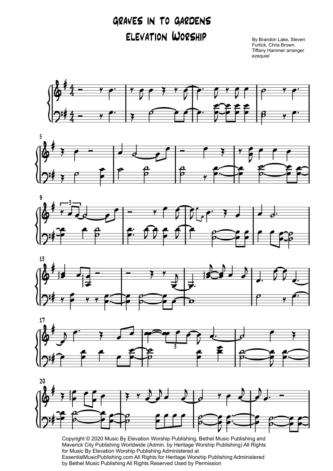 Graves Into Gardens (arr. ezequiel zeferino edição)