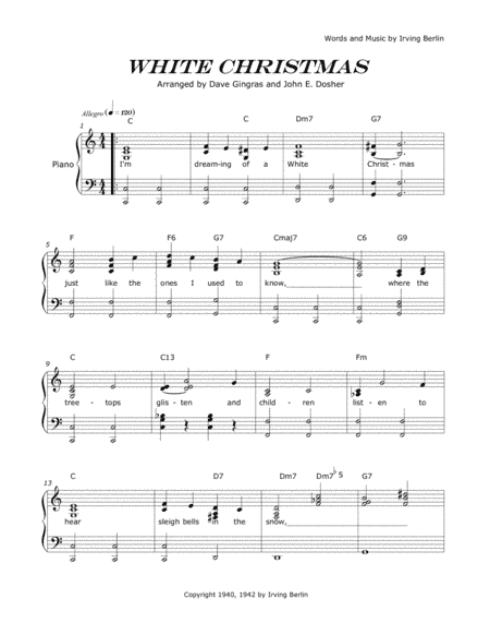 White Christmas (arr. Dave Gingras, John E. Dosher)