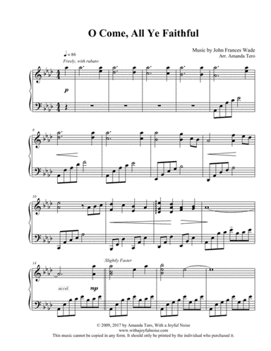 O Come, All Ye Faithful (arr. Amanda Tero)