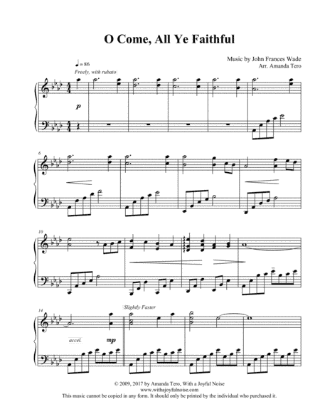 O Come, All Ye Faithful (arr. Amanda Tero)