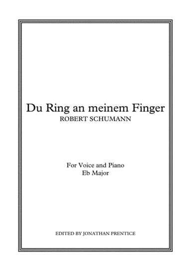 Du Ring an meinem Finger (Eb Major) (arr. Jonathan Prentice)