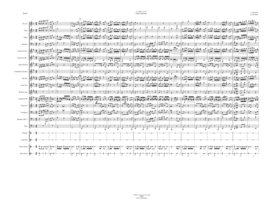 Y...Como Le Va   Tango Argentino (arr. KSater)