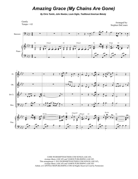 Amazing Grace (my Chains Are Gone) (arr. Stephen DeCesare)