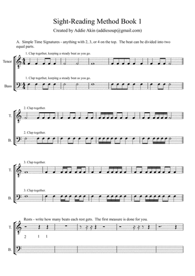 Men's Choir Sight-Reading, Book 1