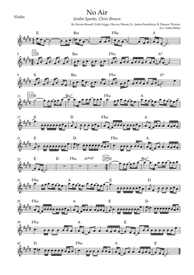 No Air (arr. Fabio Britto)