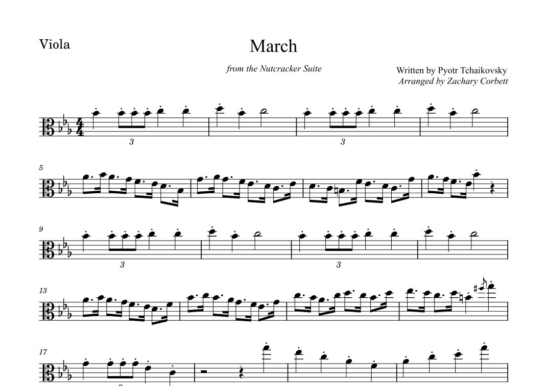 March from the Nutcracker Suite (arr. Zachary Corbett)