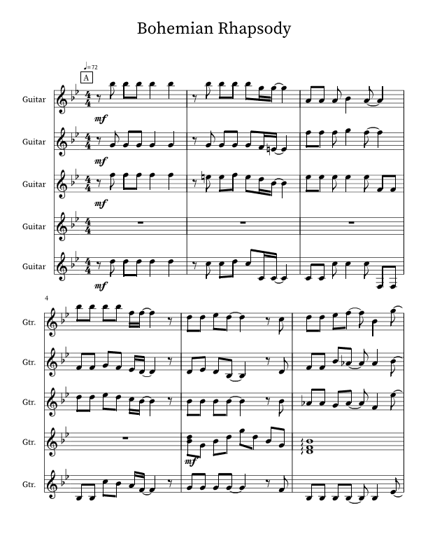 Bohemian Rhapsody (arr. Mychael Misla)