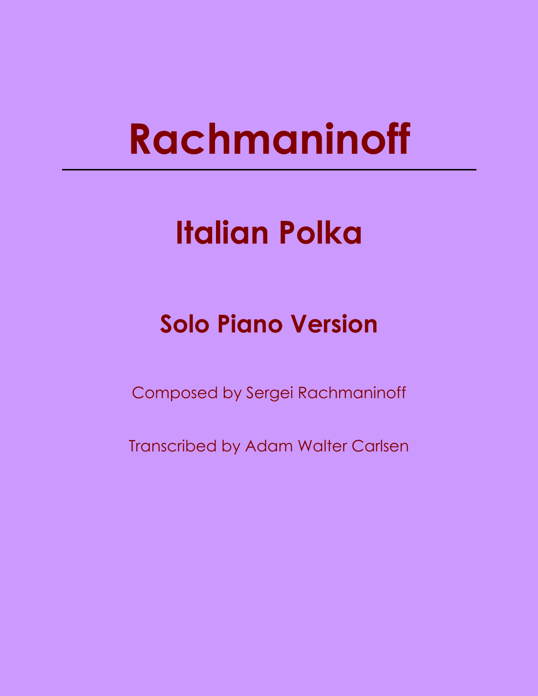 Italian Polka (arr. Adam Walter Carlsen)