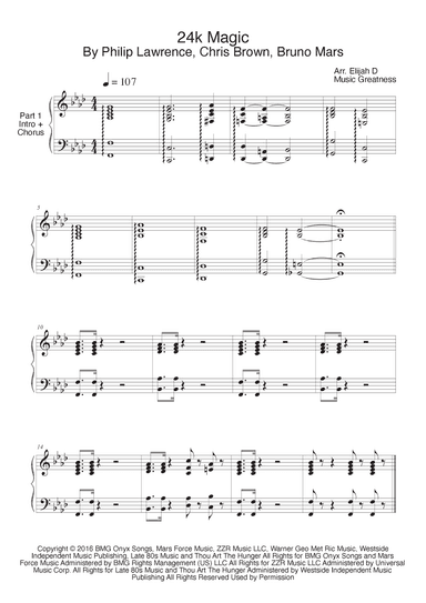 24k Magic (arr. Music Greatness)