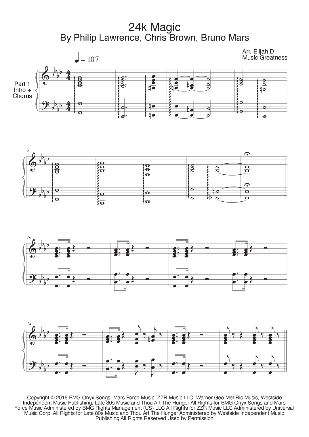 24k Magic (arr. Music Greatness)